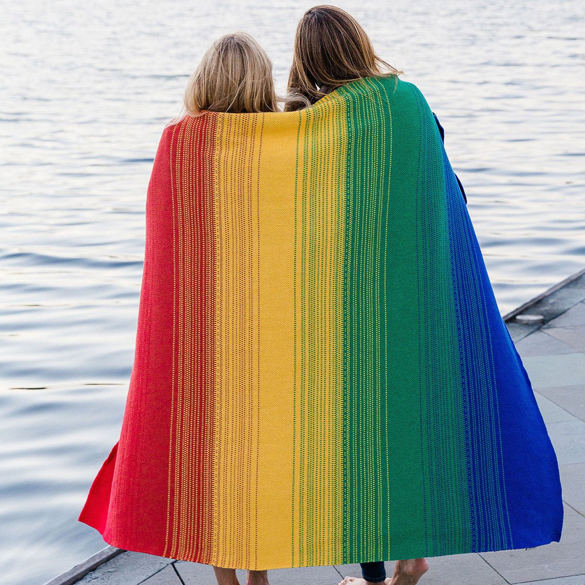 Rainbow blanket throw sale