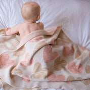 Baby Heart Stripe Blanket BB02HS1