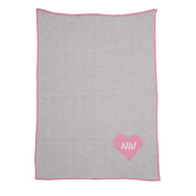 Baby Herringbone Heart Personalized Blanket CTM - BHRB1