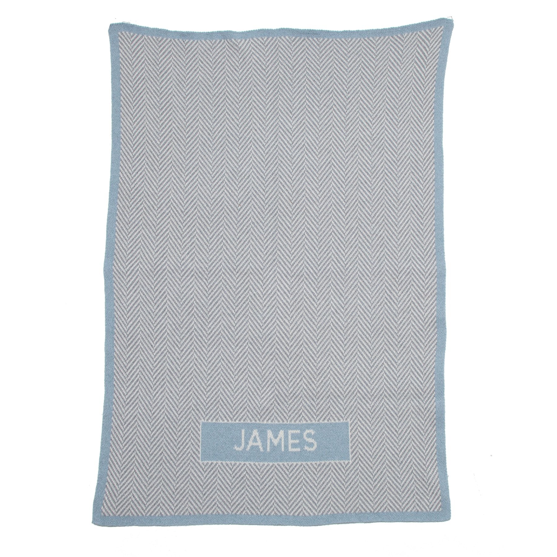 Baby Herringbone Patch Personalized Blanket CTM - BHRP2