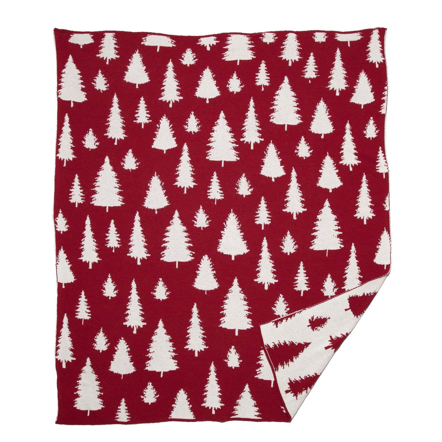 Fir Trees Reversible Throw Blanket BL02RFT2