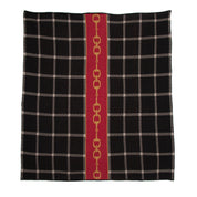 Horse Bit Plaid Throw Blanket BL01HBP6