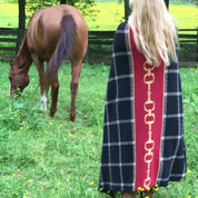 Horse Bit Plaid Throw Blanket BL01HBP6