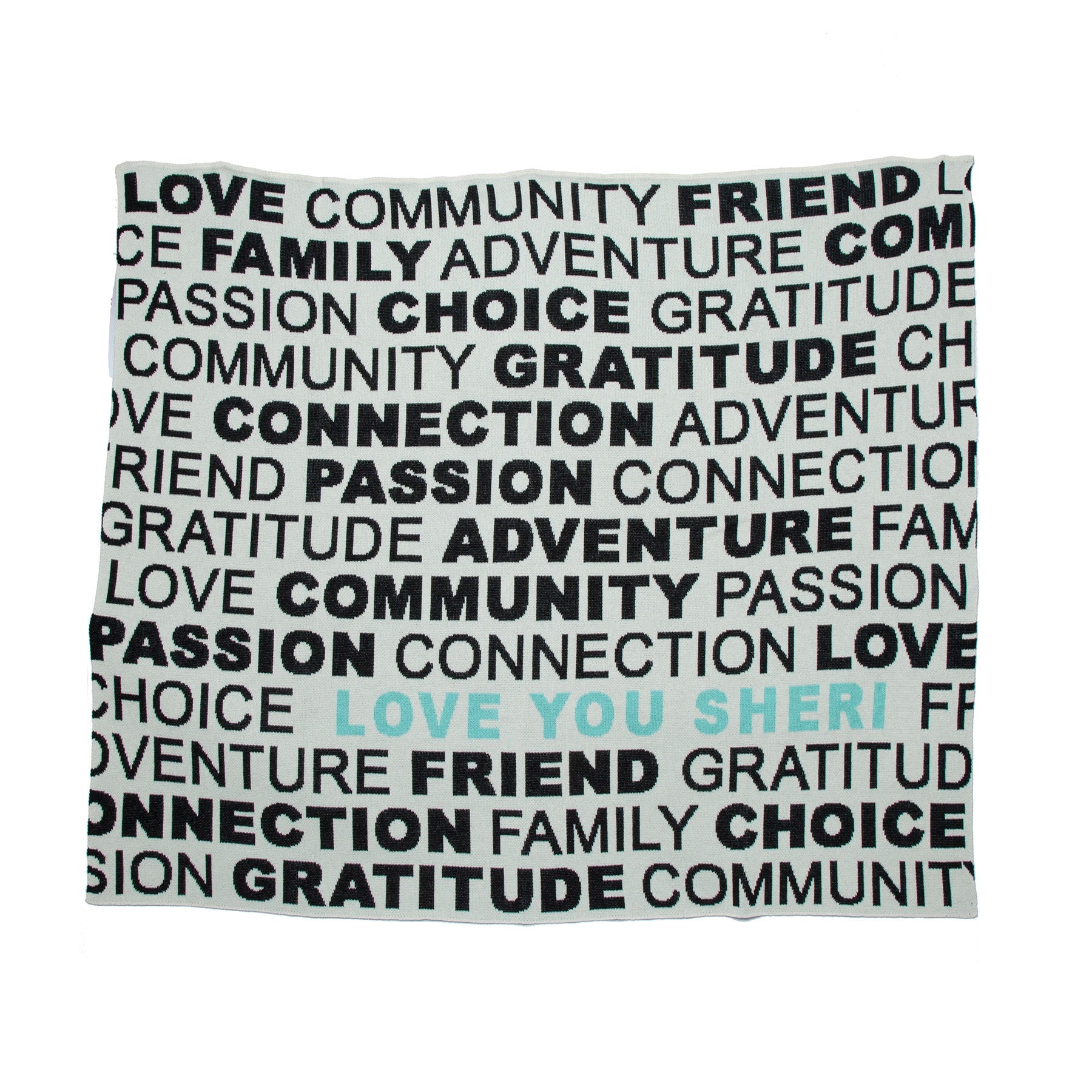 Personalized Bold Values Throw Blanket CTM - BV