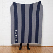 Personalized Herringbone Stripe Throw Blanket CTM - HBS3