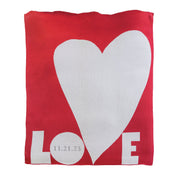 Personalized LOVE Throw Blanket by Susy Pilgrim Waters CTM - SPW - LV