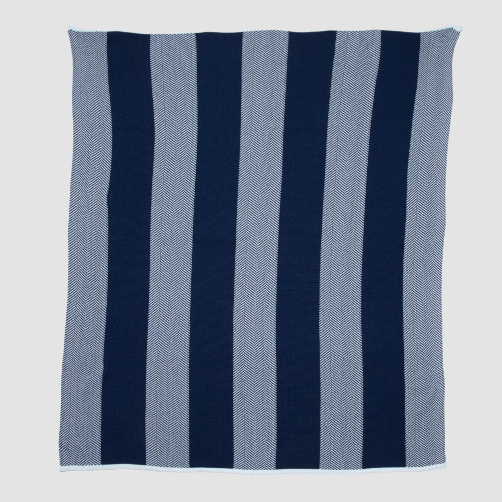 Poly Herringbone Stripe Throw Blanket POLY - HBS01