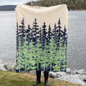 Poly Tree Line Throw Blanket POLY - TL01