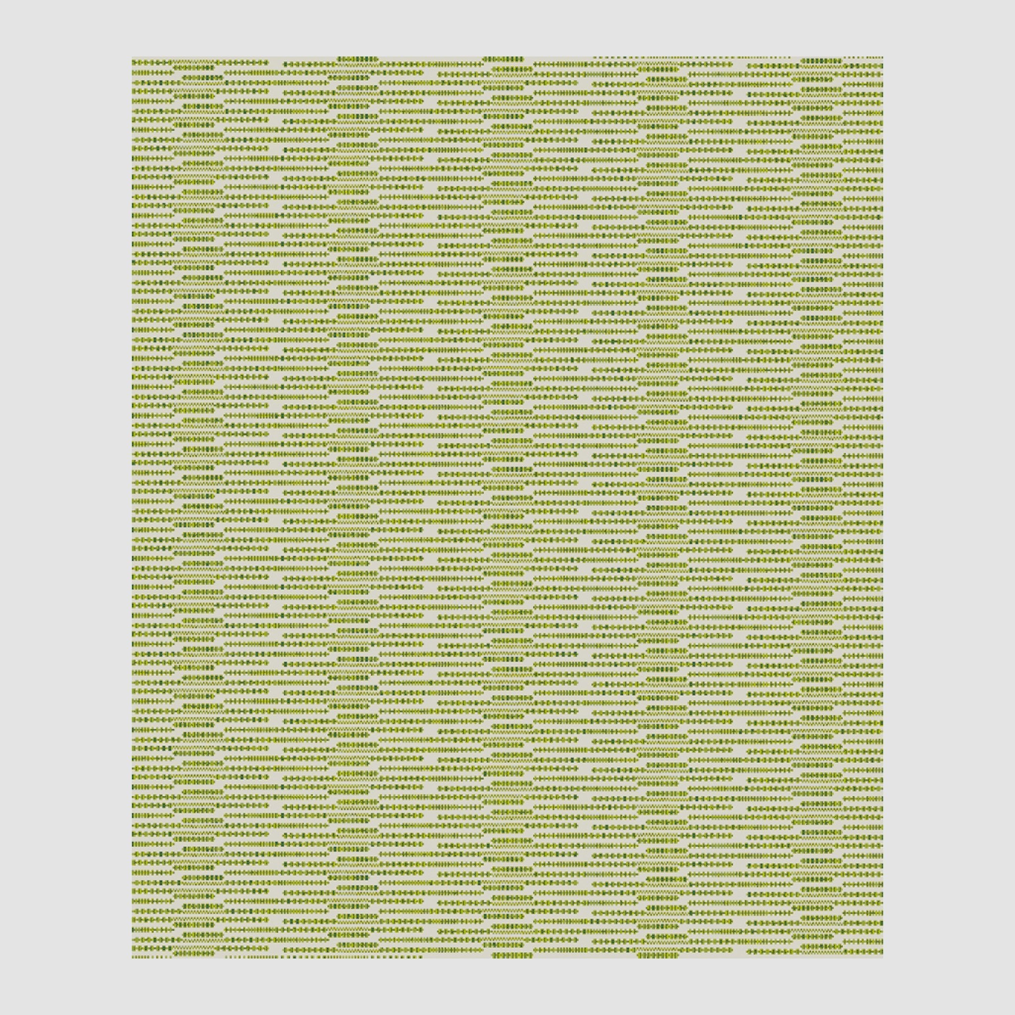 A page of repeating yellow text lines resembles the texture of the Sand Stone Throw Blanket by in2green, densely packed like earthy stripes that evoke the warmth and feel of eco-friendly yarns.