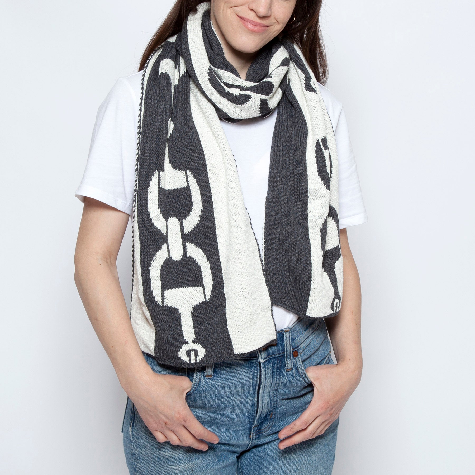 Snaffle Bit Striped Scarf SCST1