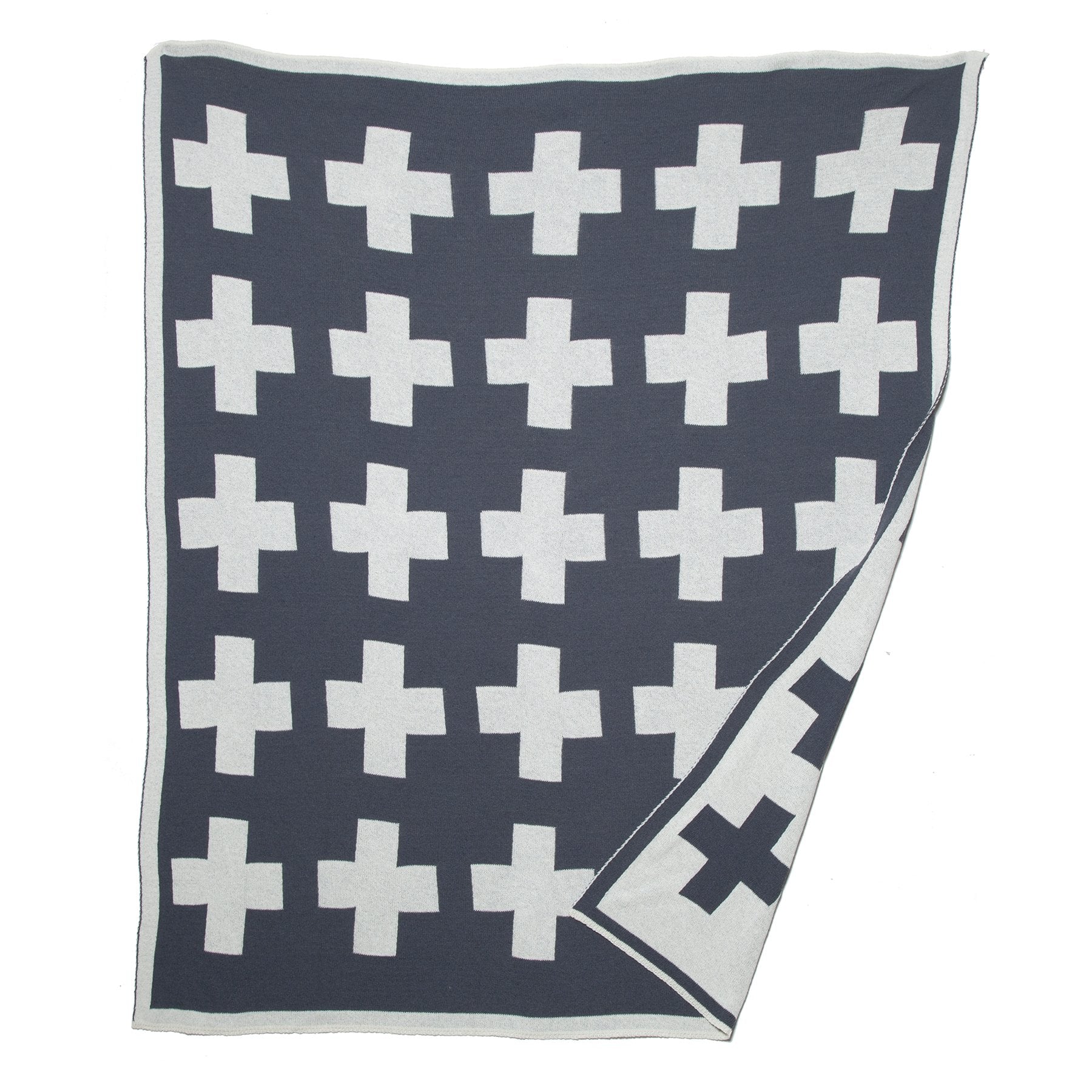 Swiss Cross Reversible Throw Blanket BL01SWC2