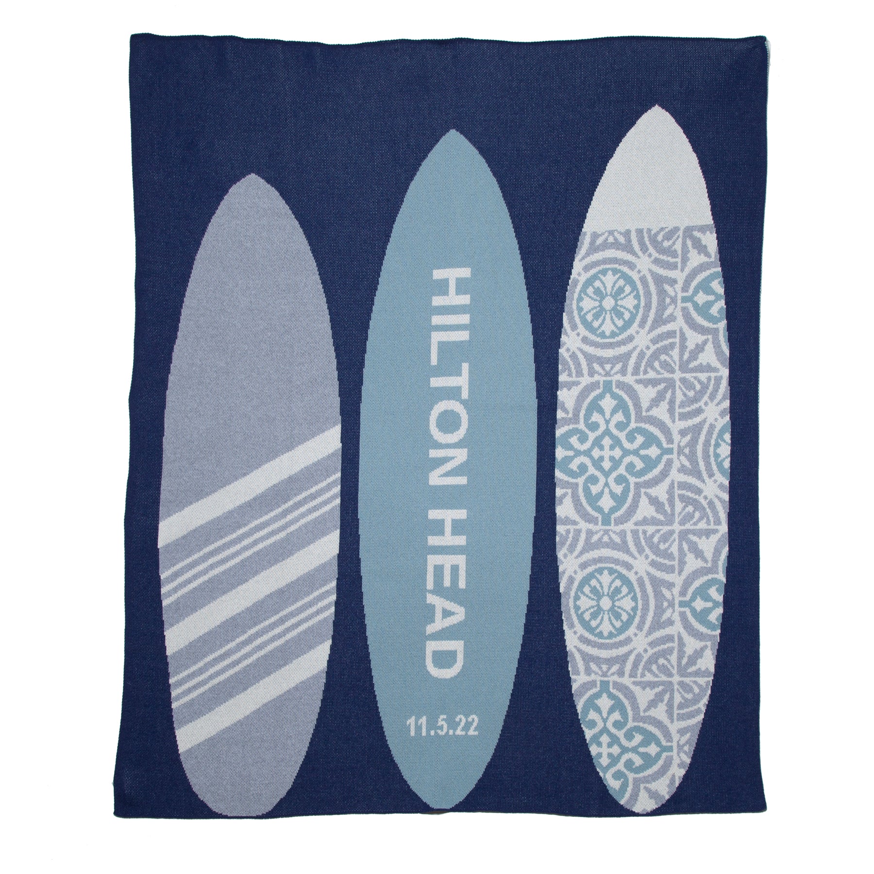 Personalized Surfboards Throw Blanket