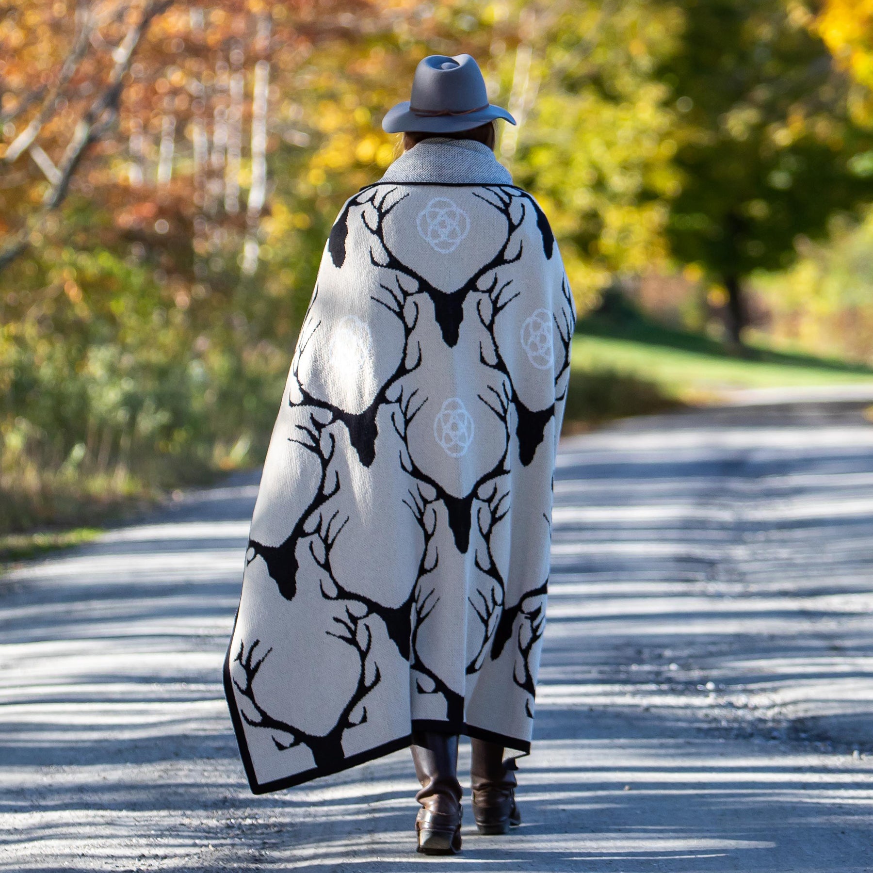 Stag Longhorn Throw Blanket