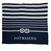 Tie the Knot "Just Married" Throw Blanket